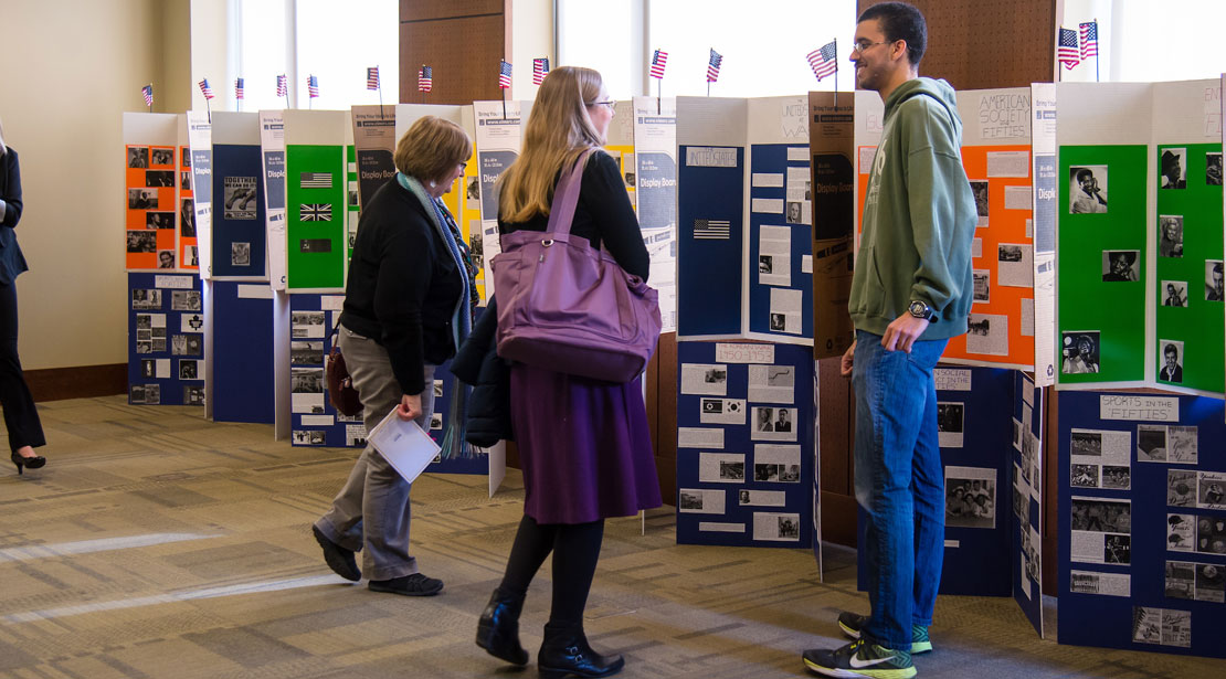 large set of research posters