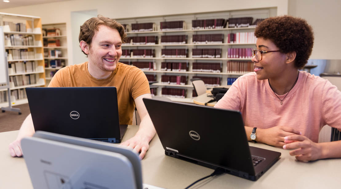 Webster Students Exploring the Emerson Library 
