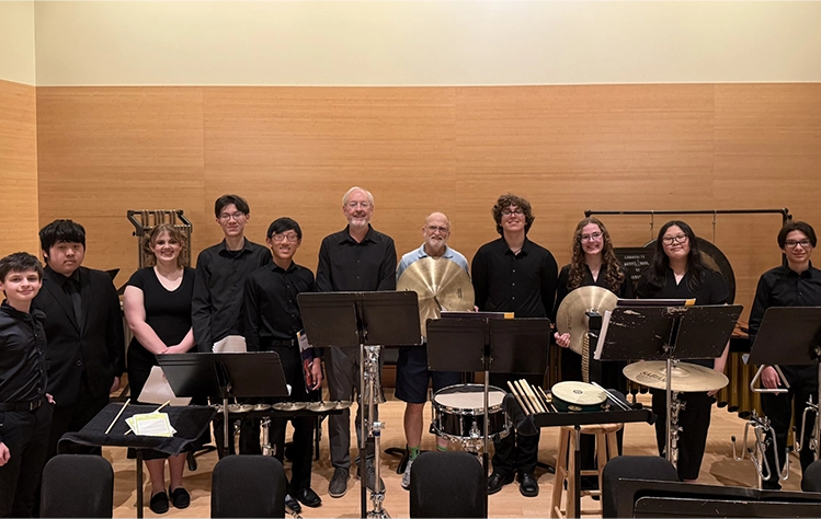 Noah Falkoff, Eric Tang (principle), Eleanor Poertner, Kai Ma, Matt Bain, Michael Faris (CMS percussion director), William Sanders (benefactor), Maxwell Slavkin, Madelyn Charleston, Audrey Tang, Nico Wetli