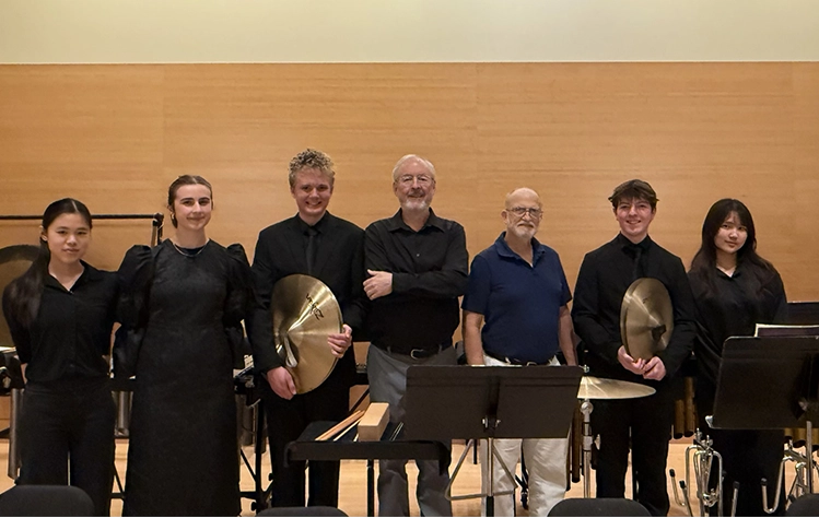Serenity Xu, Norah Murphy (principle), Aaron Tarr, Michael Faris (CMS percussion director), William Sanders (benefactor), Dean Klawiter, Bethany Liao
