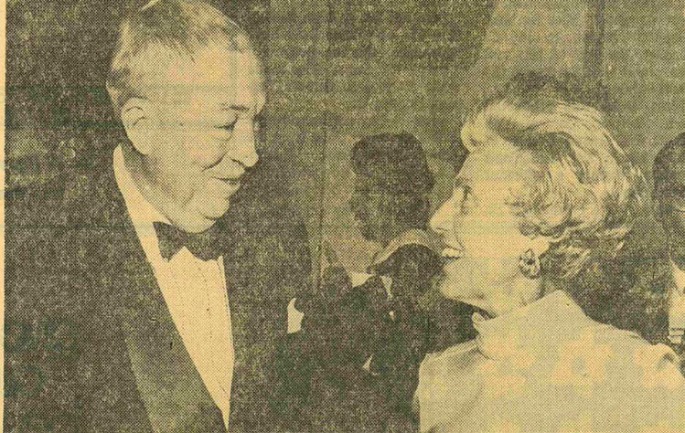 Alice Gerdine pictured with Harris Armstrong in 1980s