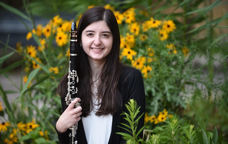 Evyn Levy with clarinet