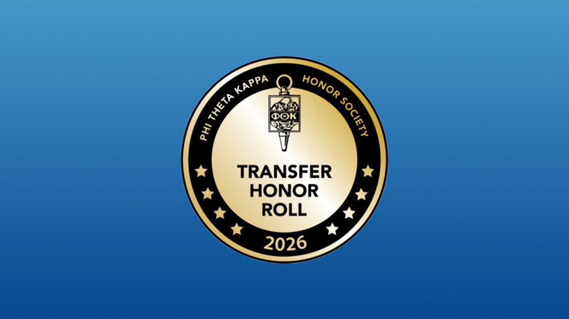 Phi Theta Kappa (PTK) Transfer Honor Roll badge.